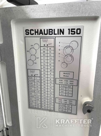 Konventionelle Drehmaschine für Metall gebraucht, SCHAUBLIN 150 2 Achsen 20690-019