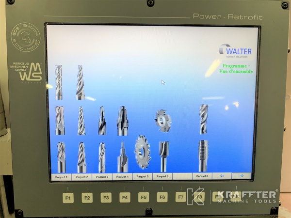 CNC-Schärfmaschine WALTER Helitronic Power Regrinder 20689-975 , KRAFFTER Verkäufer von gebrauchten Werkzeugmaschinen