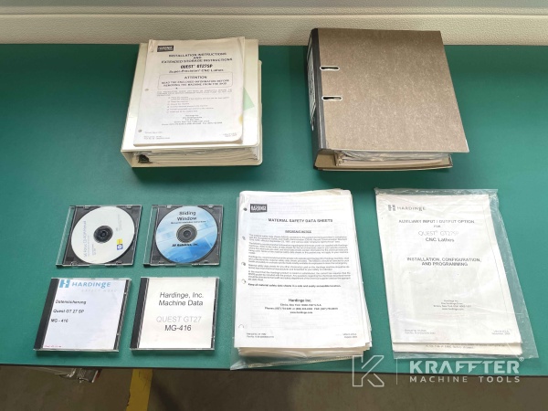 Bedienungsanleitungen für CNC-Drehmaschine HARDINGE Super Precision GT 27 SP 90087