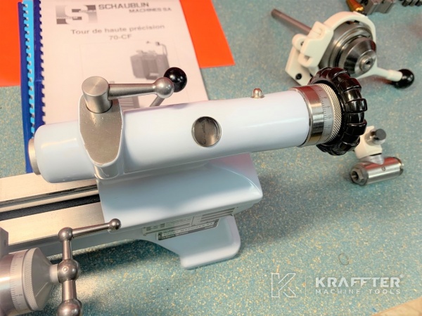 Konventionelle Drehmaschine SCHAUBLIN 70-CF 20689-949 , KRAFFTER Verkäufer von gebrauchten Werkzeugmaschinen