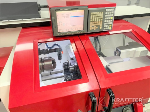 CNC-Drehmaschine, gebraucht, SCHAUBLIN 180 CNC R-TM A2-5 20689-958 3 Achsen zu verkaufen